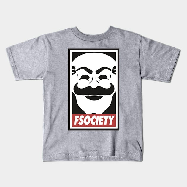 fsociety Kids T-Shirt by Ward